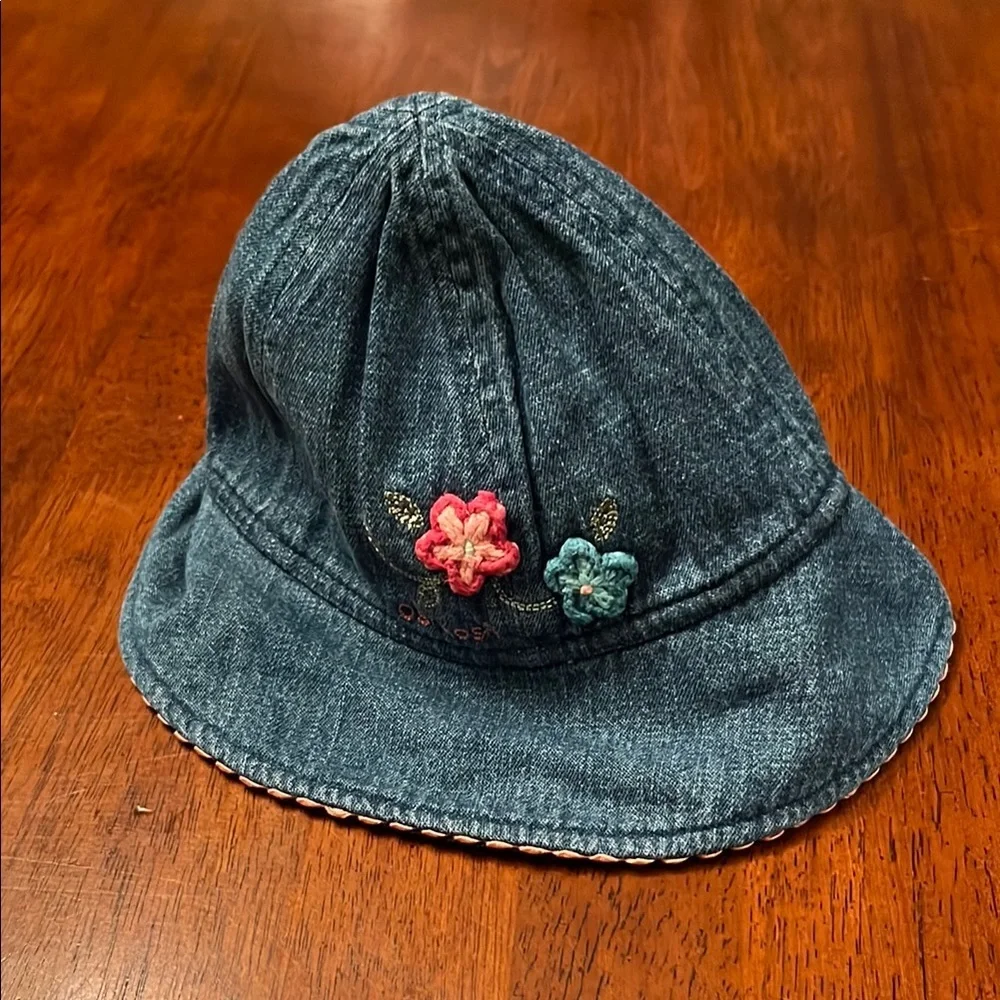 OshKosh Baby Denim Embroidered Hat 12-24 mos